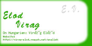 elod virag business card